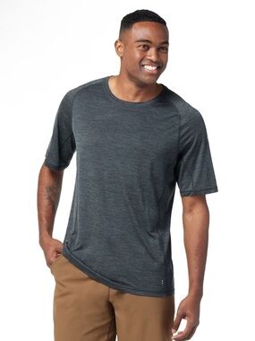 Smartwool Merino Sport 120 Shirt Mens Large Grey Short Sleeve Performance Top